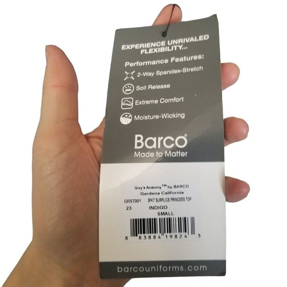 Grey's Anatomy Barco Womens S Navy Blue Stretch 3 - Picture 7 of 8